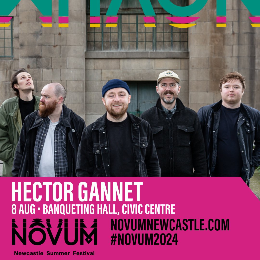 Newcastle! Full band show on 8th August at Banqueting Hall, Civic Centre. Over the moon to be part of this year's @NovumNewcastle and to be sharing the stage with @amelia_coburn & @indiaarkin. Tickets on-sale NOW: novumnewcastle.com/tickets 🎟 #LO143 #hectorgannet #novumnewcastle