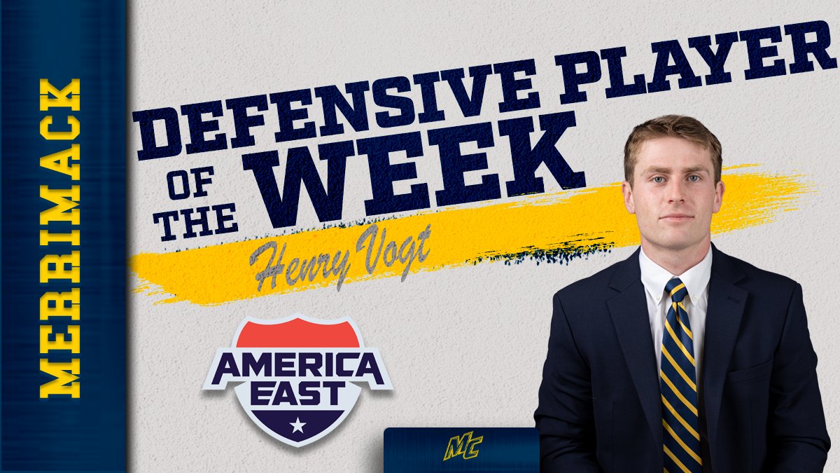 Hank being Hank! Henry Vogt earns the America East Defensive Player of The Week after a career high 20 save outing to help the Warriors secure their first AE postseason appearance! Congrats Henry! #GoMack