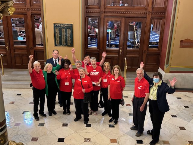 AARPCT's tweet image. Thanks to @CTHouseDems &amp;amp; @cthouserules for passage of HB5001, an important bill for improving home and nursing home based care in CT! Our volunteers loved being there for the bipartisan effort spearheaded in the Aging Committee &amp;amp; prioritized by @MattRitterCT. Senate vote up next.