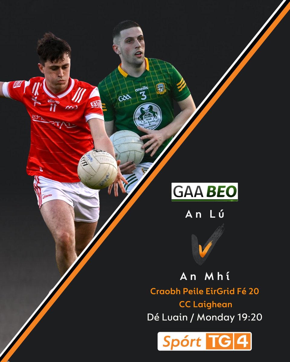 Good luck to both teams tonight in the EirGrid Leinster GAA U20 Football Final in Parnell Park! #LeinsterGAA | @MeathGAA @louthgaa #YourCollegeYourFuture