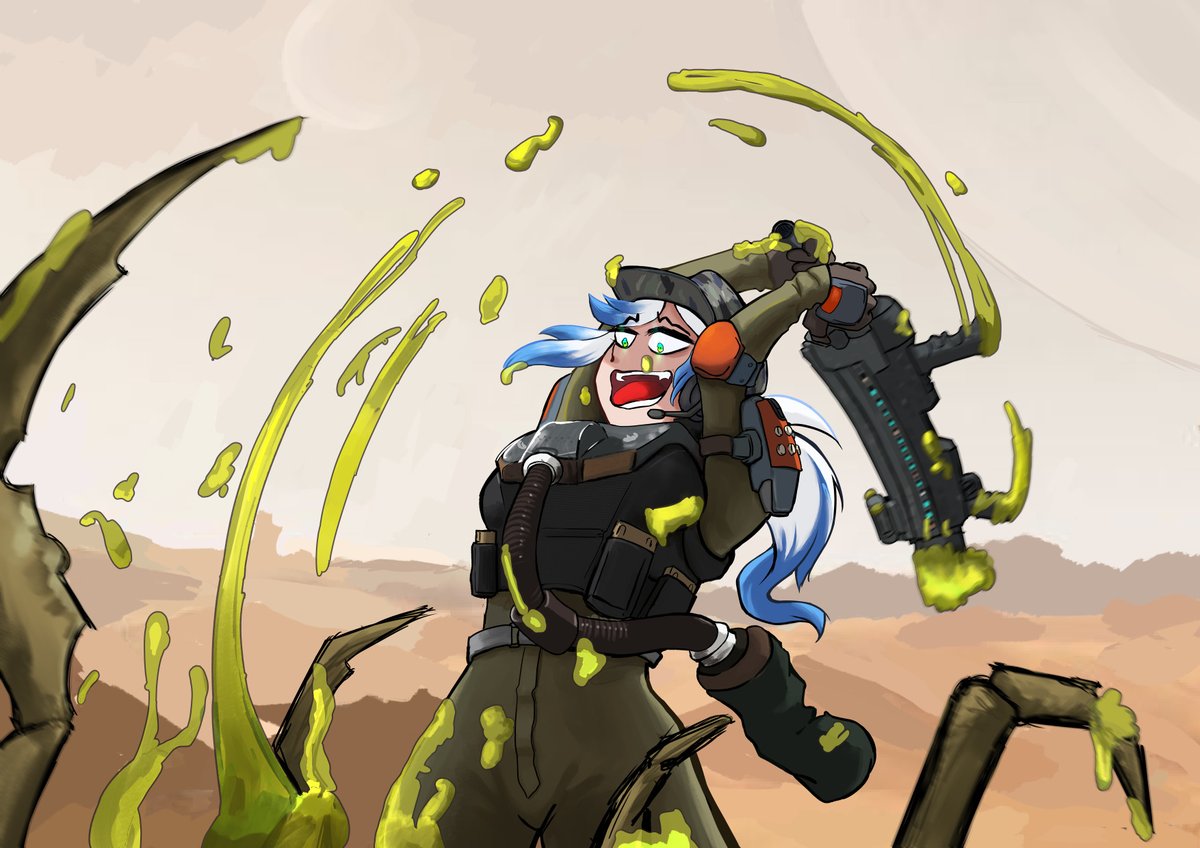 #HelldiversII 
Very fun commission for FrostyWinds! Democracy Tanoshi!