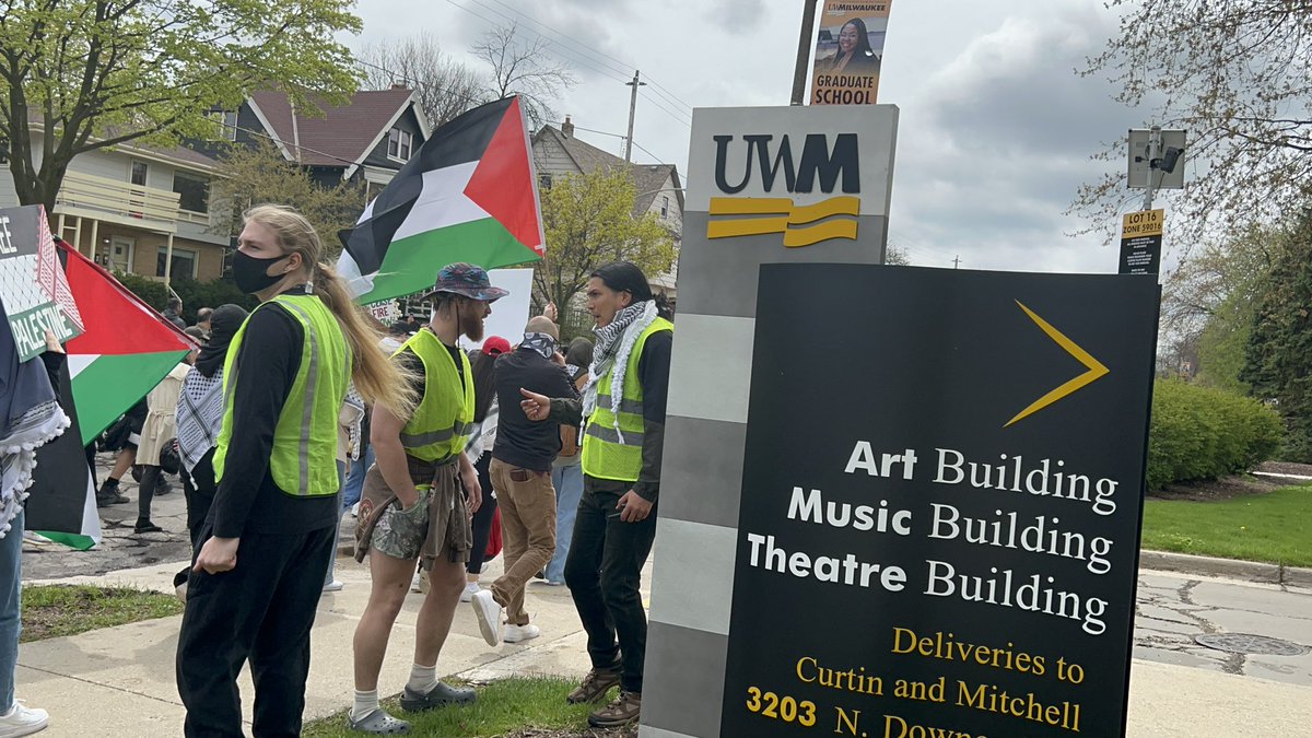 This is the scene on the campus of UW-Milwaukee. Students say their demands have been sent to the university and they will stay camped out until they are met. Listen to @620wtmj for the full story.