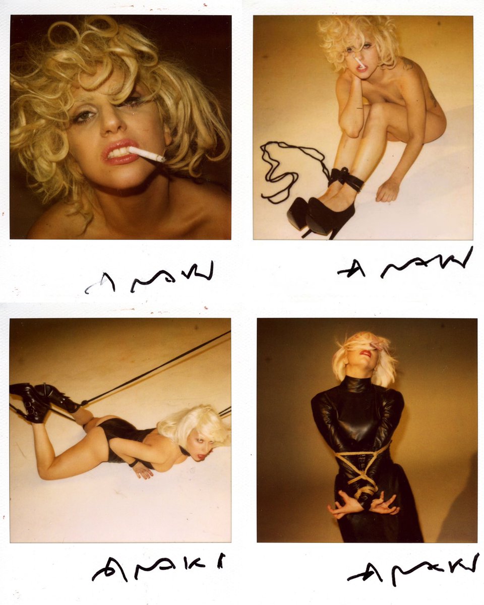 Polaroids of Lady Gaga shot by Nobuyoshi Araki, 2009