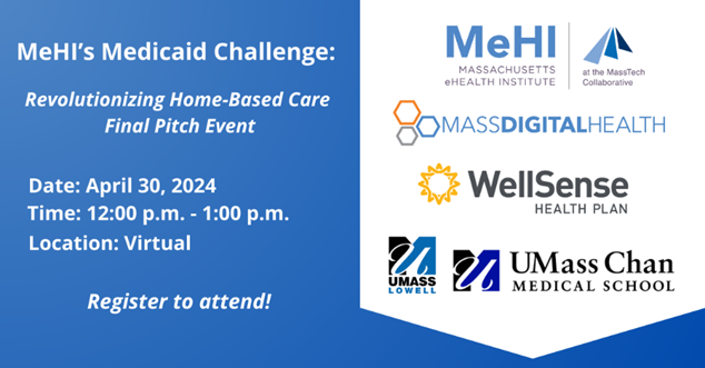 Tomorrow: Don’t miss the Final Pitch event for our first Medicaid Challenge. Register here: us02web.zoom.us/webinar/regist… #massdigitalhealth #medicaid #digitalhealth