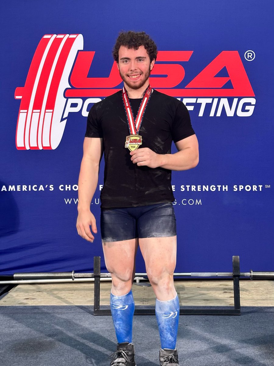 Big Shout out to Ryan Miner for bringing home the Gold in the 90 kg weight class Raw category at the 2024 @USAPowerlifting Texas State High School Championships this past weekend. More to come from this young man!! So Proud!! @LeanderHS @LHS_principal20 @LISD_AD