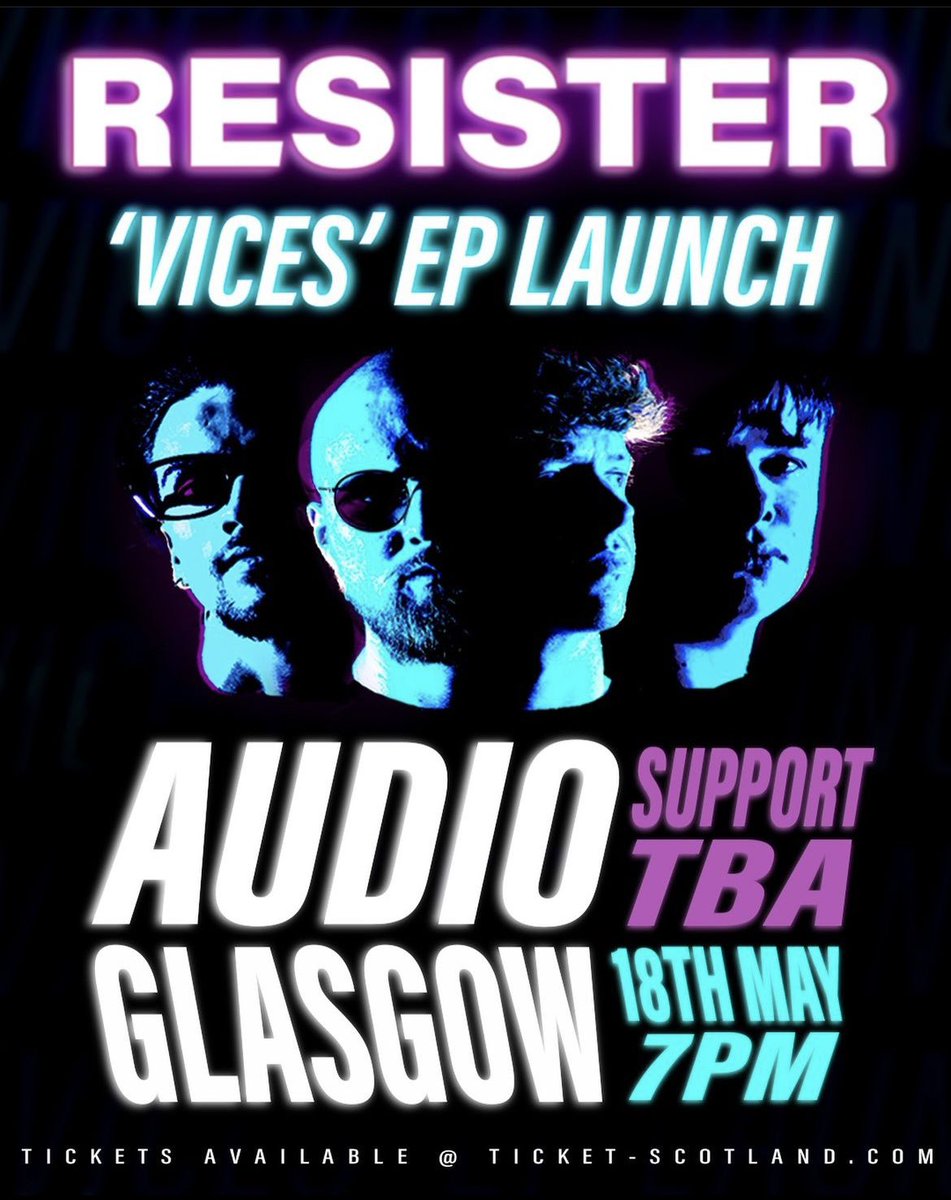 ‼️GLASGOW‼️ BIG NEWS🚨We’re headlining @audioglasgow on 18th May to celebrate our Debut EP “VICES” which releases 16/05/2024💥 Thanks for all your support so far, troops🤝 Get yourself down for a wee boogie, ticket link in bio🕺