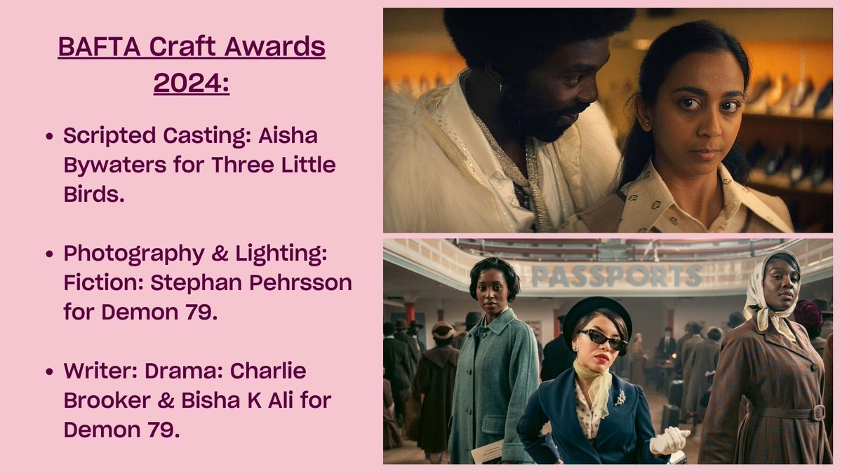 Congrats to the #ThreeLittleBirds & @blackmirror teams for their #BAFTACraftAwards wins!🏆 @BAFTA @tigerAspectuk #DouglasRoadProductions @banijayrights #BlackMirror #WeAreBanijay