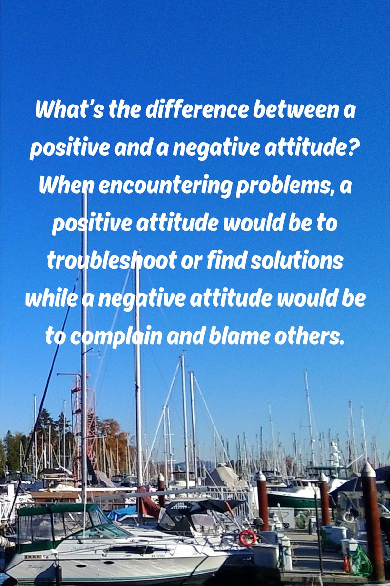 What's the difference between a #positive and a #negative #attitude? When encountering problems, a #positiveattitude would be to troubleshoot or find solutions while a negative attitude would be to complain and blame others. 💛😇💛😇💛#innertransformation #PositiveMindset