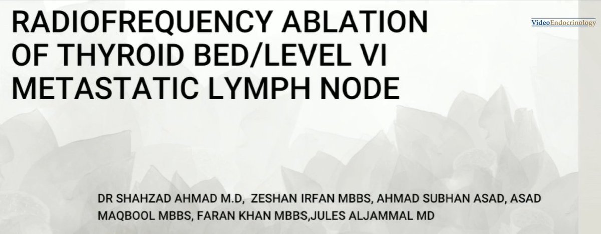 Exploring Radiofrequency Ablation (RFA) for recurrent Papillary Thyroid Carcinoma (PTC). Safe, effective, and promising, RFA offers hope with high tumor disappearance rates. #ThyroidCancer #MedicalInnovation 🩺

ow.ly/i1yU50RppcE