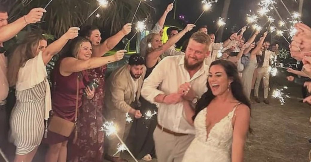 This heartbreaking last image from 2023 captures newlyweds Samantha Miller and Aric Hutchinson just moments before their vehicle was hit by drunk driver Jamie Komoroski as they left their wedding venue.

Tragically, the bride was killed instantly, while the husband was rushed to