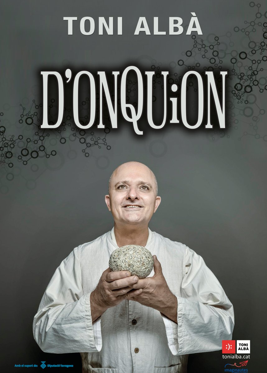 ❗️ Funció especial de teatre amb Toni Albà! 🎭 D’ONQUION 📆 Dijous 9 maig – 19 i 21 h. 📍 Convent de les Arts d'Alcover Amb el suport de la Diputació de Tarragona. Coorganitzat amb Imaginautes Serveis Culturals. ℹ️ & 🎫 a tuit.cat/urkuV #CulturaAlcover @Alcover_Vila