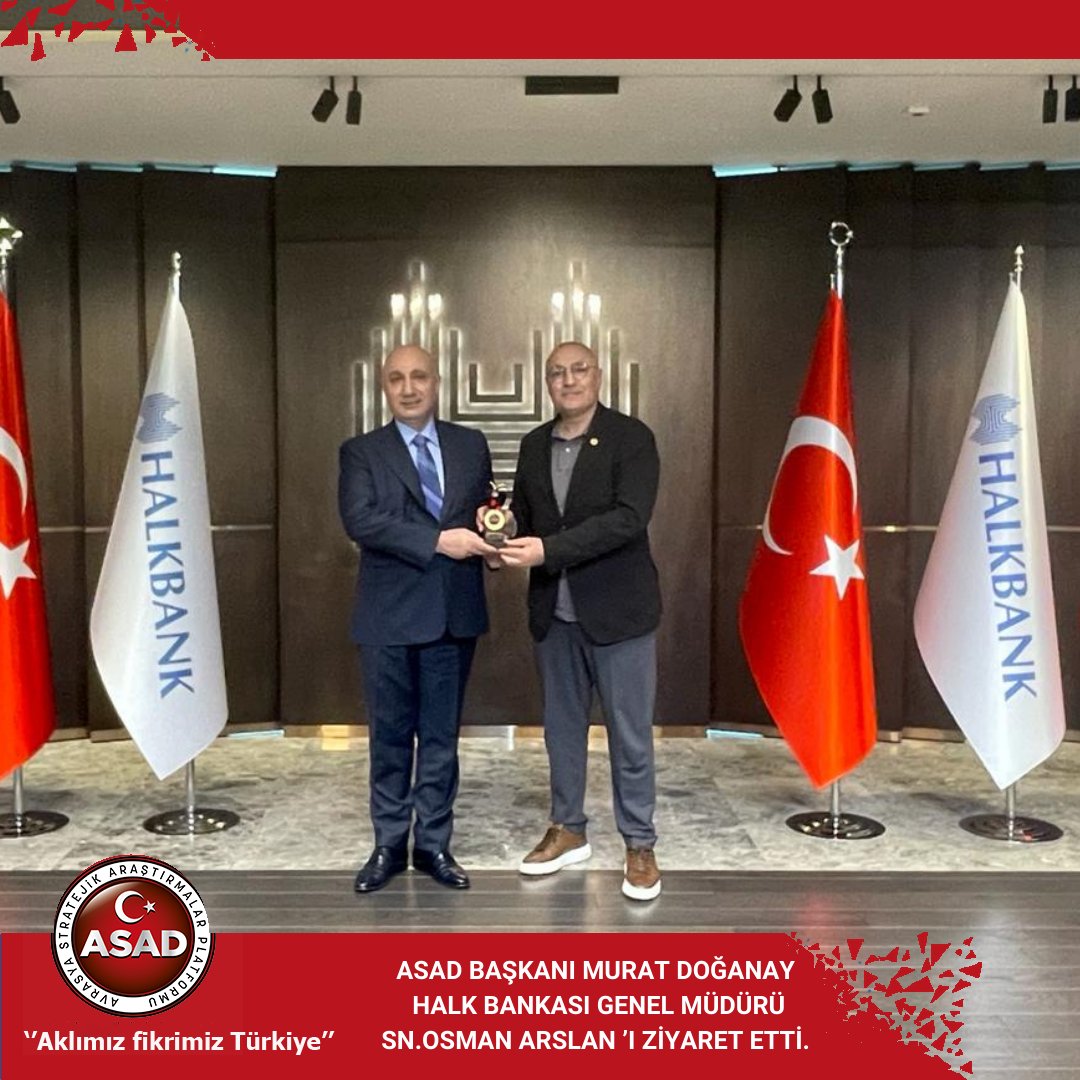 asadplatform's tweet photo. ASAD Başkanı Sn.Murat DOĞANAY
Halk Bankası Genel Müdürü
Sn.Osman ARSLAN ’ı Ziyaret Etti. https://t.co/d7yh5gblNP