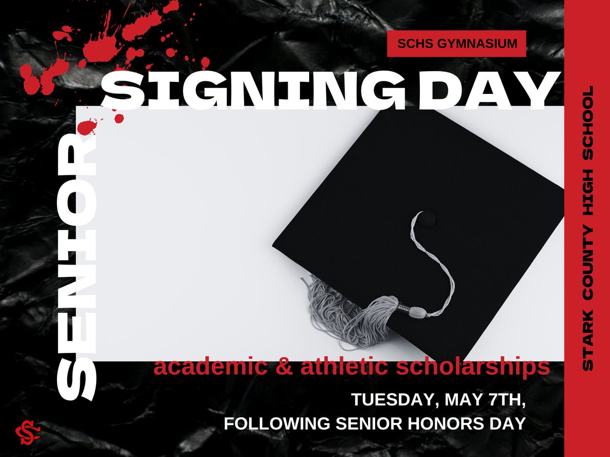 stark_high's tweet photo. Mark your calendars for Tuesday, May 7th! A great day for our Senior Class of 2024! #ALLIN https://t.co/N2RzOJM15Z