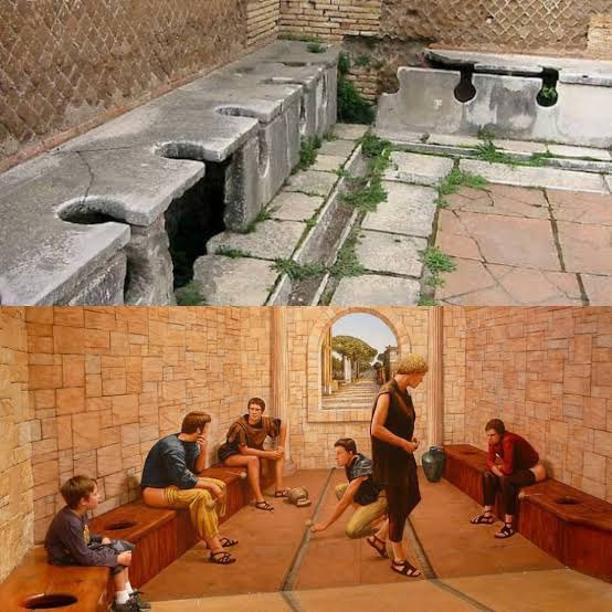 Roma döneminde tuvaletler aynı zamanda bir sosyalleşme alanıydı. 'Latrina' adı verilen bu mekanlarda siyaset, sanat, iş ve eğitim gibi konular konuşulurdu.