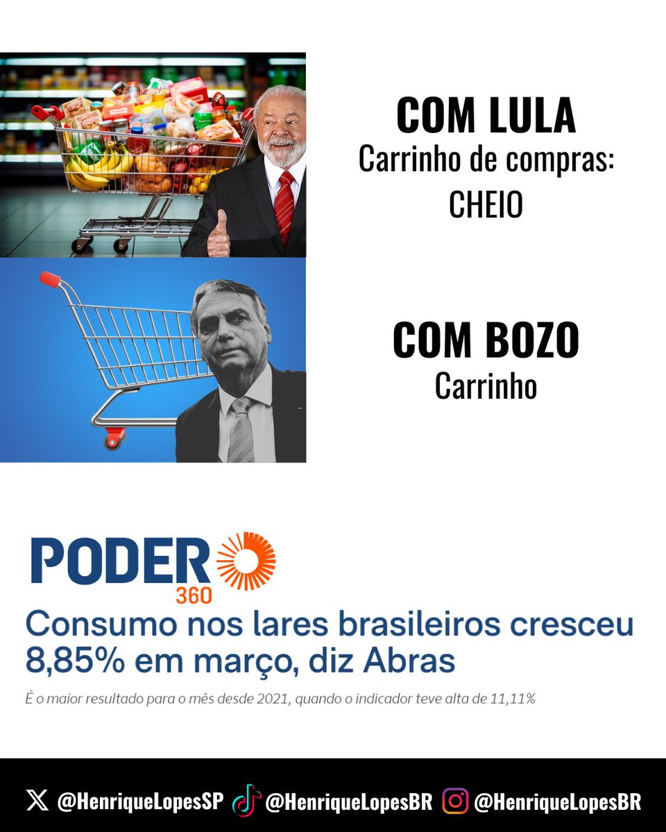 Notícia boa? TEMOS
 não tem jeito kkkk é o EFEITO LULA