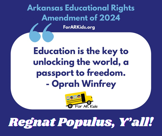 ForARKids's tweet image. Poverty should never be a barrier to academic success. If you support guaranteeing wrap-around educational services for #Arkansas kids in poverty, join the movement #ForARKids!
Follow. Share. Like. Sign.
forarkids.org
#AREducationalRightsAmendment #RegnantPopulus #arpx