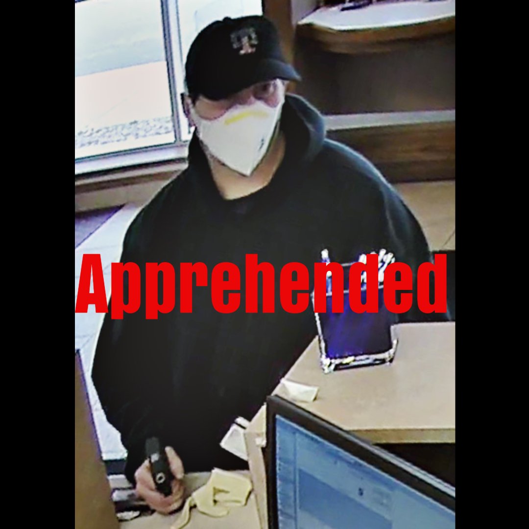 On April 27th, Special Agents & TFOs from the #FBI Mid-Michigan Safe Streets Task Force, with assistance from the @MichStatePolice Emergency Support Team, located & apprehended the alleged robber of the Sunrise Family Credit Union. Thank you to the community for your assistance.