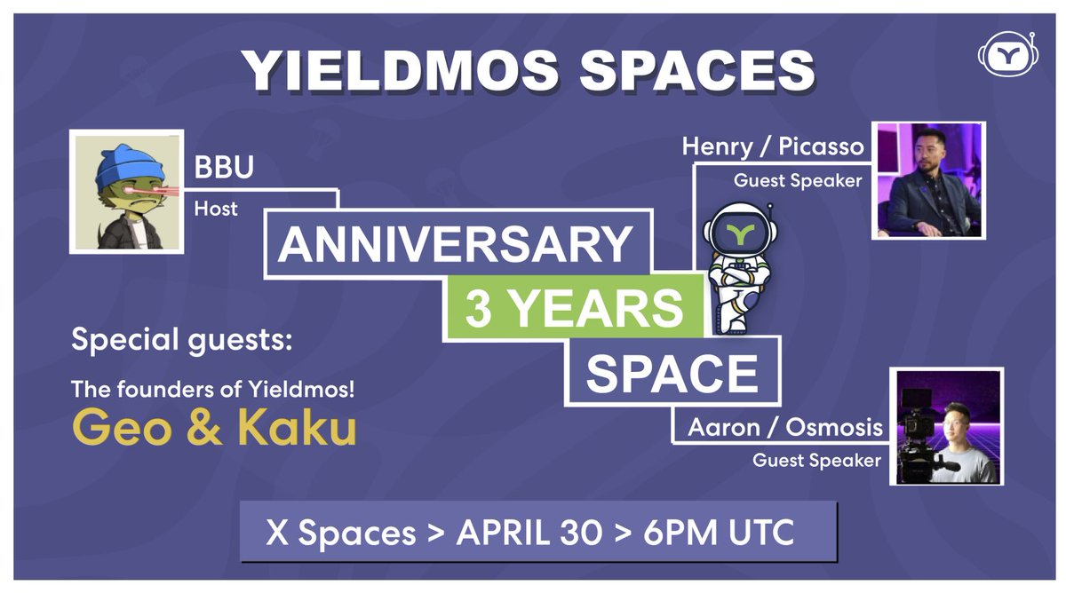 Hey Cosmonauts! 💜⚛️ Tomorrow is the big day! 🎉 Join us for our special anniversary space at 6PM UTC, featuring amazing guest speakers from @Picasso_Network and @osmosiszone. We've got something truly extraordinary planned for our listeners; you don't want to miss this.