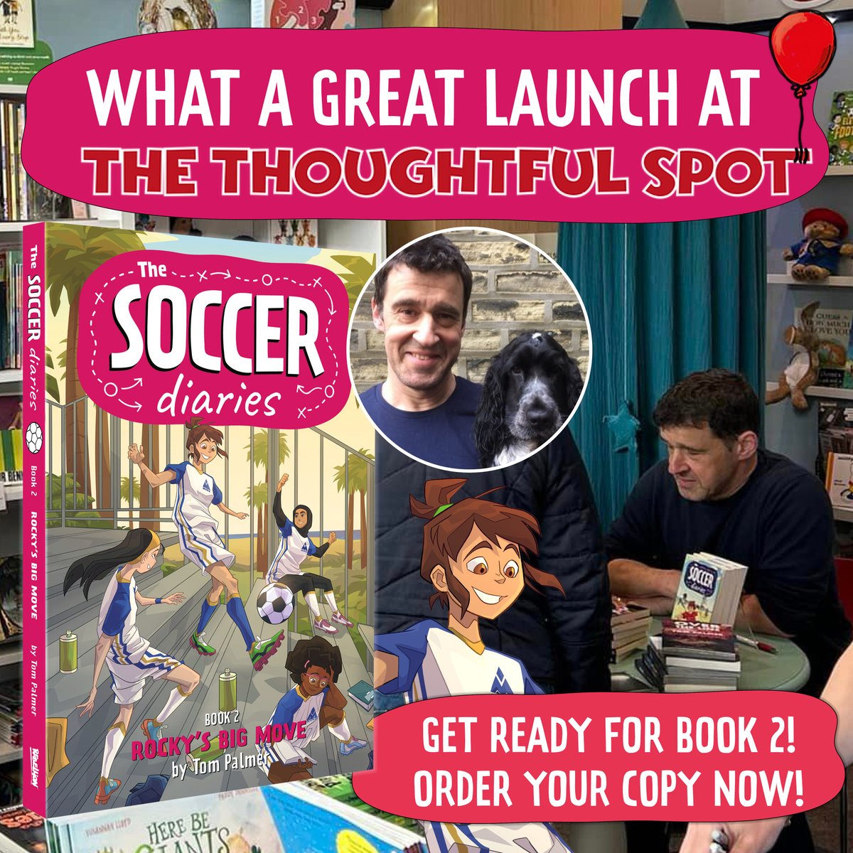 We had a great time launching THE SOCCER DIARIES BOOK TWO at @thoughtfulspots this weekend! A huge thanks to all involved and all who came down! Looking forward to reading Rocky's next adventure? Don't forget to order your copy now - out 9th May! 📸: @thoughtfulspots