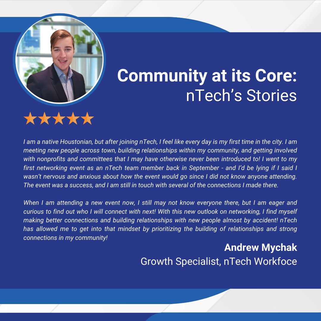 We are happy to share a new #EmployeeTestimonial!

We are beyond lucky to have such wonderful talent. 

#nTech #CommunityAtItsCore #MarketingMonday