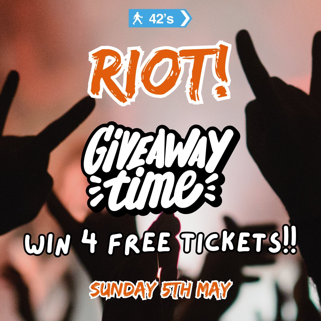 Want a chance to win 4 FREE TICKETS to our upcoming special RIOT this Sunday? 😱🤘🏻 All you have to do is like, tag 3 mates you’ll bring with you and share this post to your story! Winner will be announced at 7pm on Friday 🫡 Good luck x