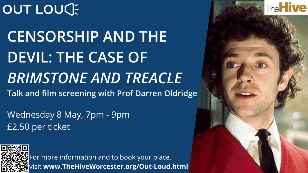 Explore the controversy of media censorship and other issues with the University of Worcester's Professor Darren Oldridge at this talk and screening of Dennis Potter's shocking 1976 TV drama, Brimstone and Treacle. Find out more and book your place here: bit.ly/3vqQnmQ