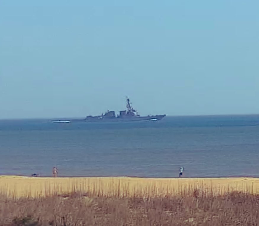 USS Bainbridge (DDG 96) and USS Forrest Sherman (DDG 98) Arleigh Burke-class Flight IIA guided missile destroyers leaving Norfolk, Virginia - April 29, 2024 #ussbainbridge #ddg96 SRC: webcam