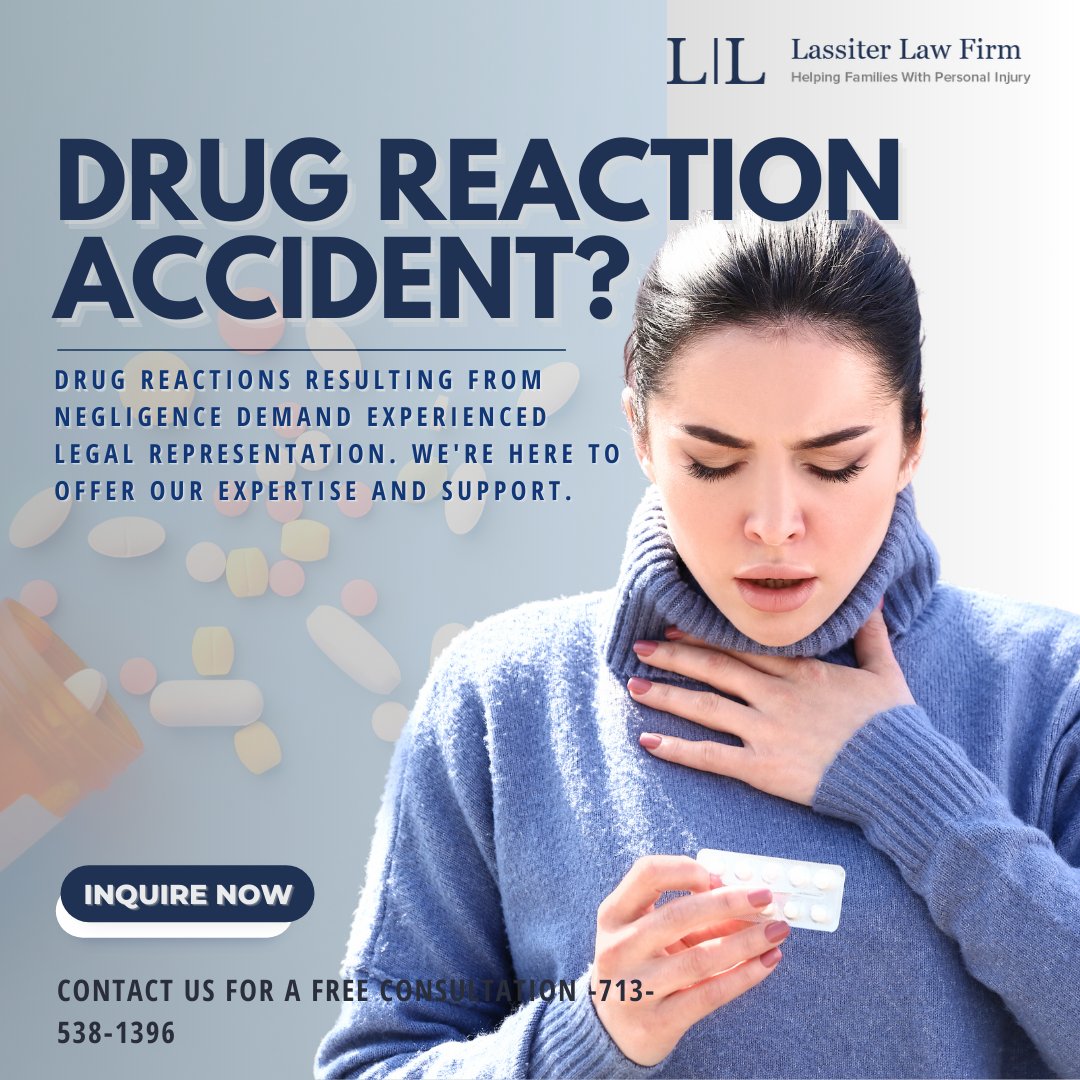 💊❌ Drug reactions resulting from negligence demand experienced legal representation. Lassiter Law Firm is here to offer our expertise and support.

#LassiterLawFirm #Houston #PersonalInjury #houston