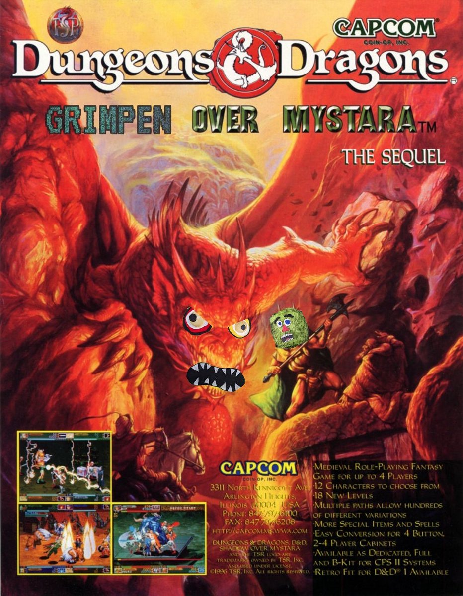 Going Dungeoneering with my Dragon pals! Look out for Shadows! #dandd #twitch #dungeonsandragons #supportsmallstreamers #mame #retrogames #beatemup 

TWITCH.TV/GRIMPENGAMING