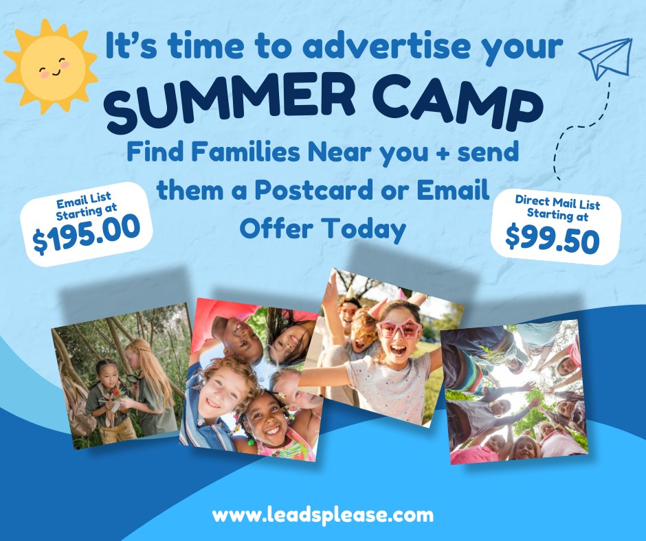 leadsplease's tweet photo. #summercamps It's not too late to promote your Summer Camps and activities! Find families near you, and start marketing to them in minutes. https://t.co/ltH92Cl60z