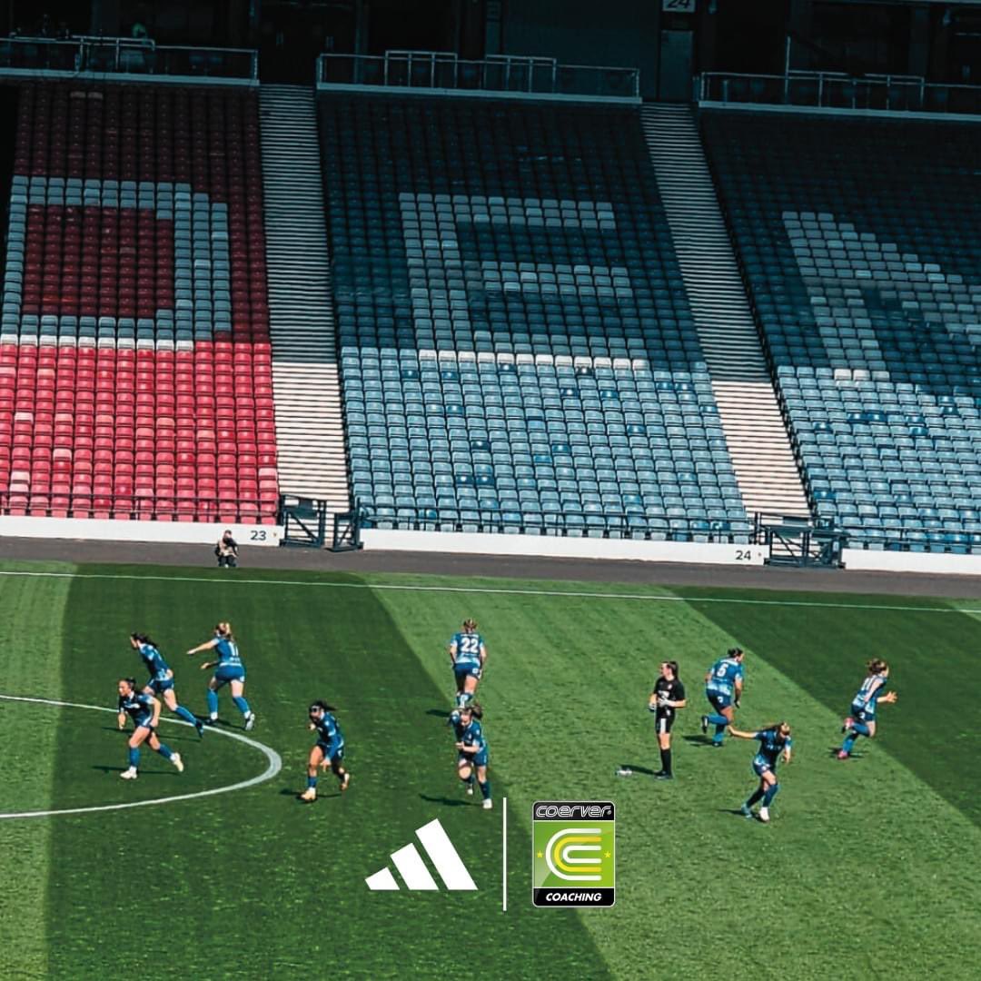 Coerver® Coaches take to Hampden It was a great staff training day yesterday in Glasgow. Afterwards, some of our Coerver® coaches attended the women's Scottish Cup Semi-Final between Hearts and Spartans. Congratulations to Hearts, who will meet Rangers in the final