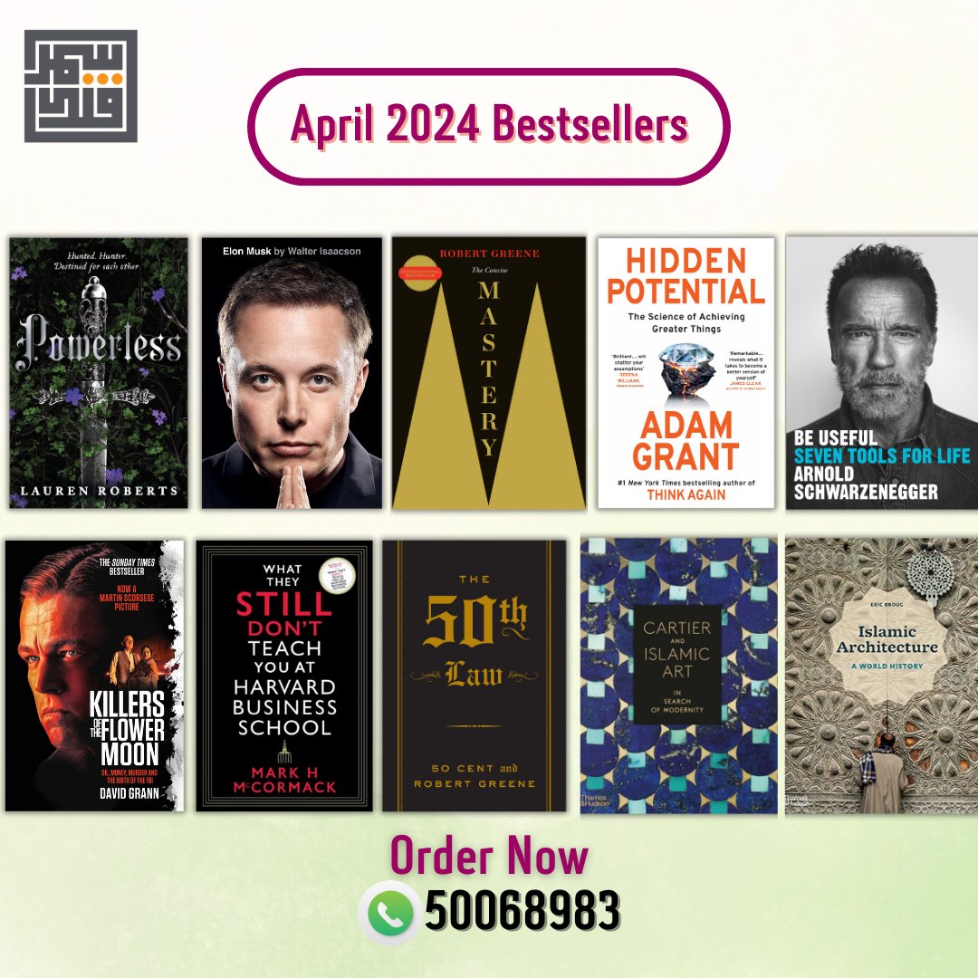 April 2024 #BestSellers  
#qatar #reading #books #instareads #dohabookclub #Qatar24 #englishbooks #literature #nytbestseller #Novels
