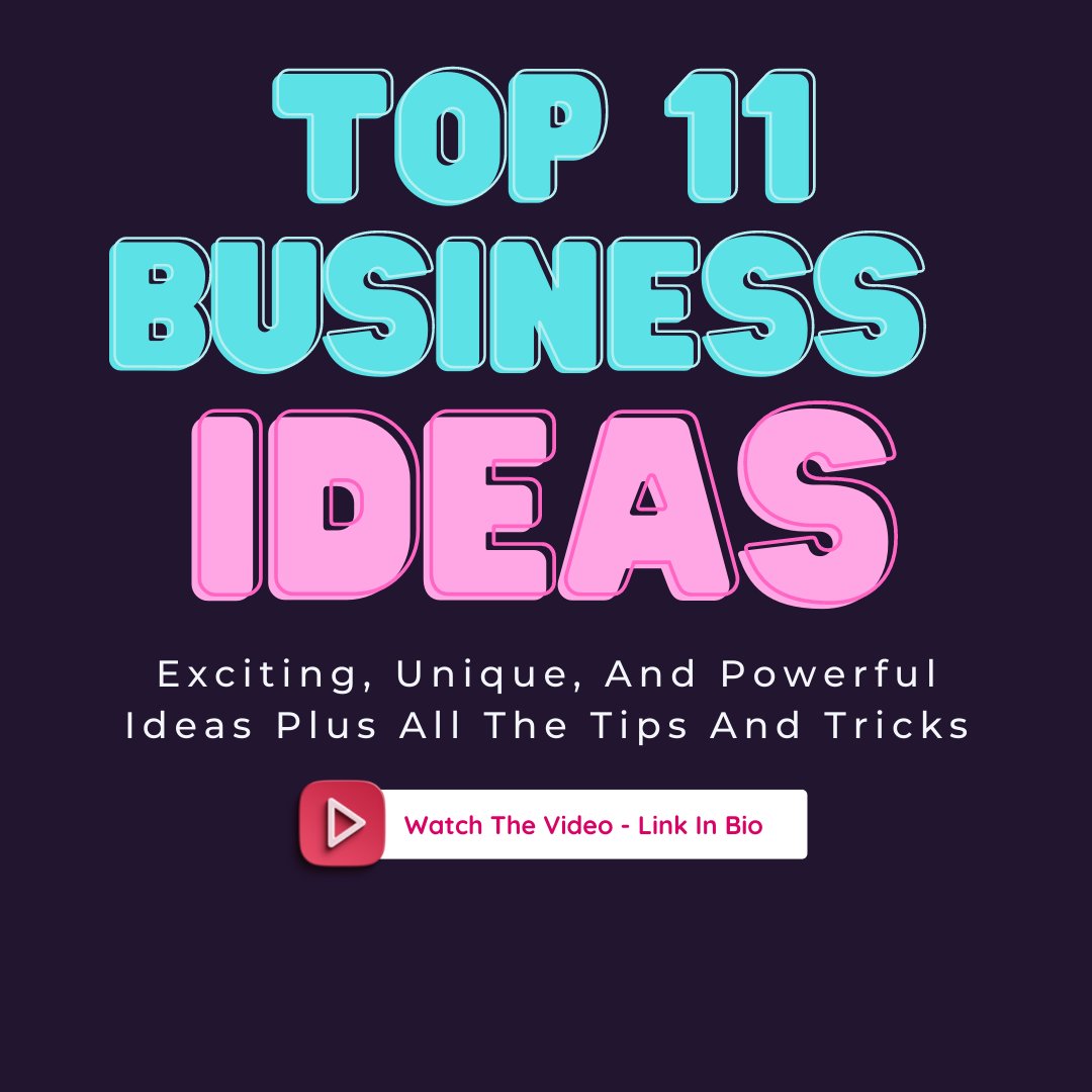 i.mtr.cool/yesqygozlg Top 11 Business Ideas - Exciting, Unique, And Powerful Ideas #BusinessIdeas #OnlineBusinessIdeas #SmallBusinessIdeas #BusinessStartupIdeas #BestBusinessToStart