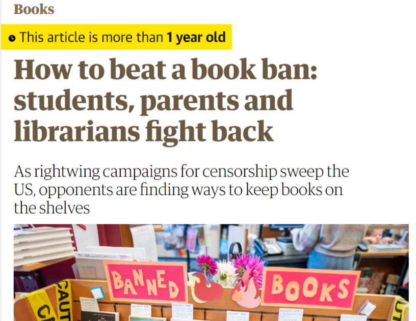 TY @guardian! LOVE that your articles broadcast their age so readers are aware they are reading dated information.