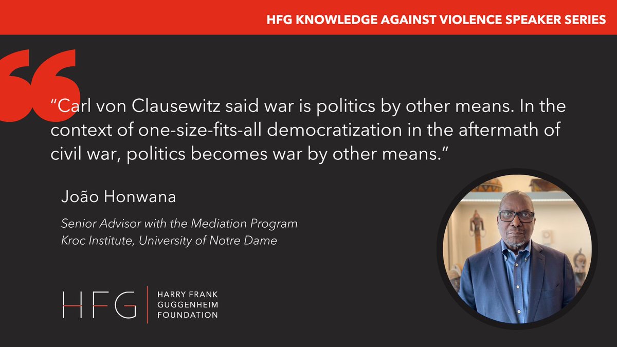 Join us on May 2 for the panel, 'Local or Global? The Future of #PeacebuildingInAfrica” with João Honwana, former director at the Department of Political Affairs of the @UN and senior advisor at @KrocInstitute, @NotreDame. Register: 2ly.link/1xhtI