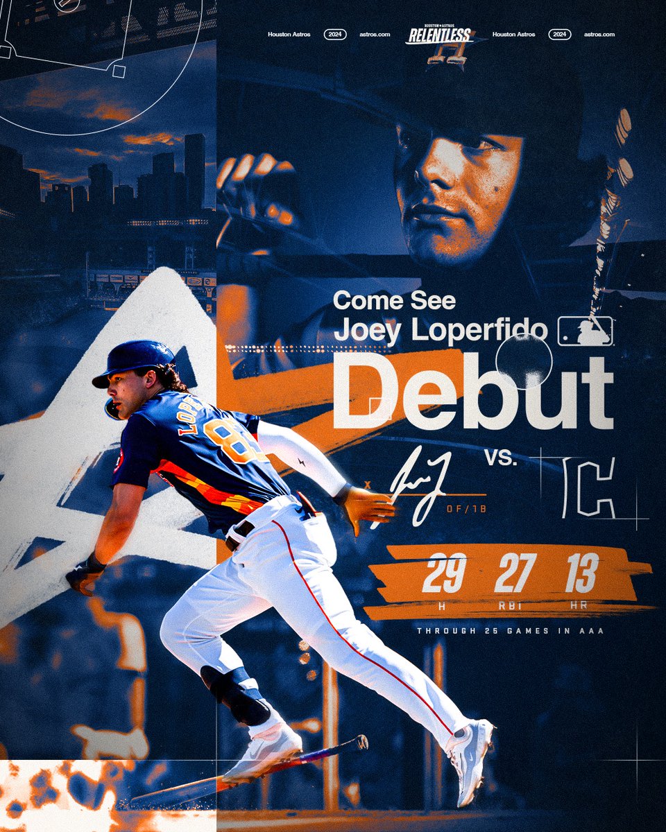 🚨 Joey Loperfido Call Up 🚨 Get your tickets now and come see Joey Loperfido make his MLB Debut this week vs Cleveland! 🎟️: astros.com/tickets