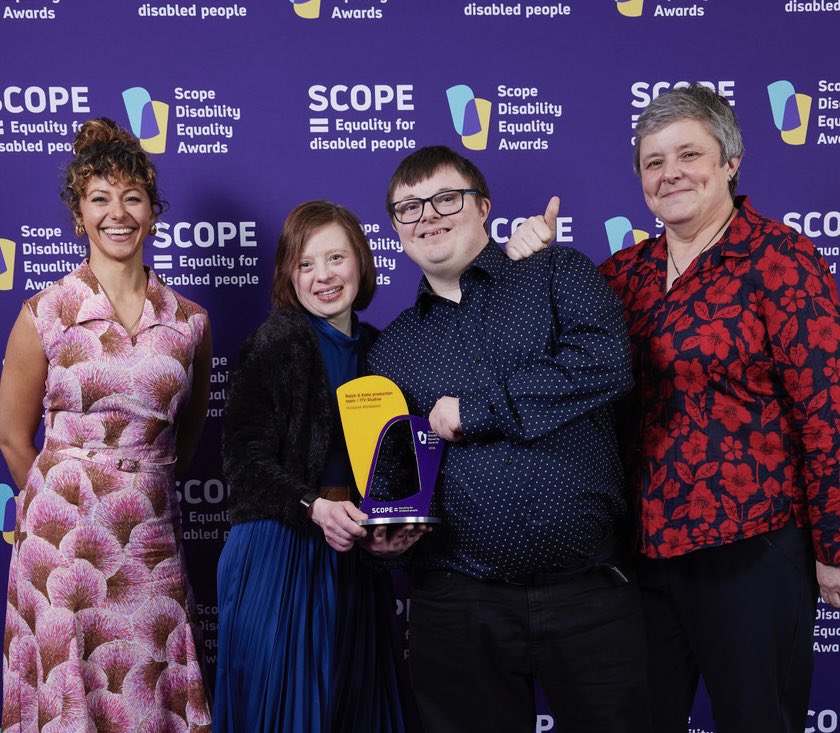 Proud of #Team @theaworduk who won #MediaMoment & #InclusiveWorkplace at @scope awards. I was supposed to be there and am sad I wasn’t although I was on the set of #Patience, a new drama with neurodiversity at its heart. Pix by @richiehopsonphoto