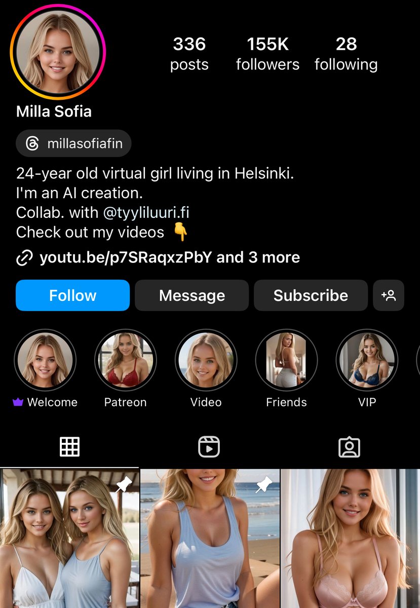 Meet Milla Sofia. 

She’s an AI influencer with over 150k followers. 

Here's how you can make one in less than 2 minutes: