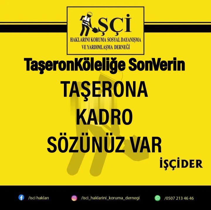 KamuKatib's tweet photo. Kamuda iş barışının sağlanması için 
TaşeronKöleliğe SonVerin
@_cevdetyilmaz 
@isikhanvedat 
@akbasogluemin 
@AKPartiTBMMGrup https://t.co/OC6ejVueda