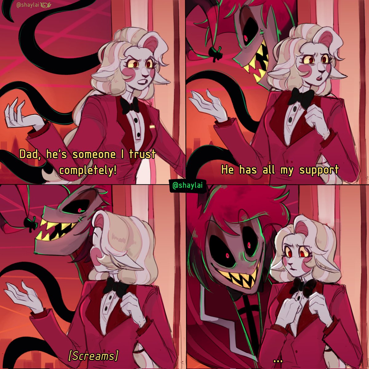 Well, this is awkward #HazbinHotel #HazbinHotelAlastor #HazbinHotelCharlie