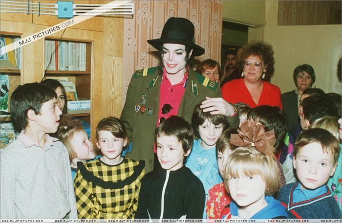 Michael Jackson in an orphanage.

Moscow, 1993.