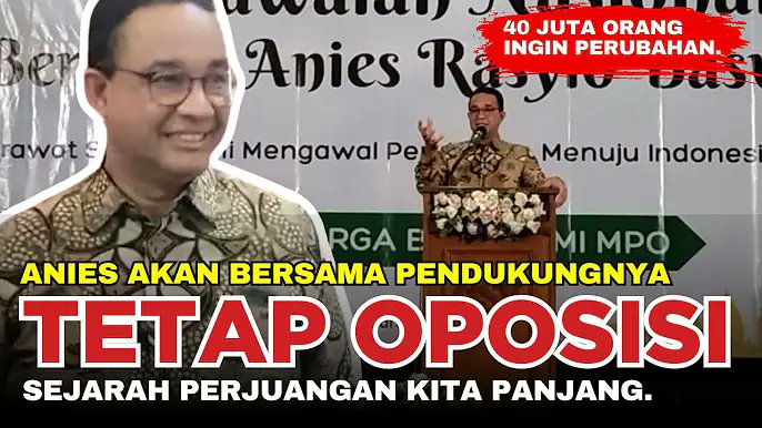 Anies Akan Bersama Pendukung❗Kita Punya Sejarah Panjang Perjuangan❗40 Jt Orang Ingin Perubahan❗