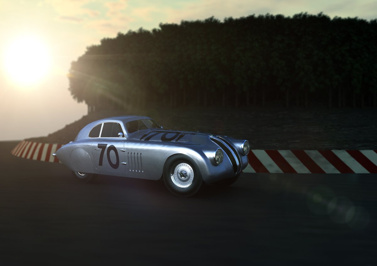 🔥Relive the '39 BMW Mille Miglia Coupé with our 3D render! Experience vintage charm meets modern tech. Explore: vist.ly/348bw #BMW #MilleMiglia #3DVisualization
