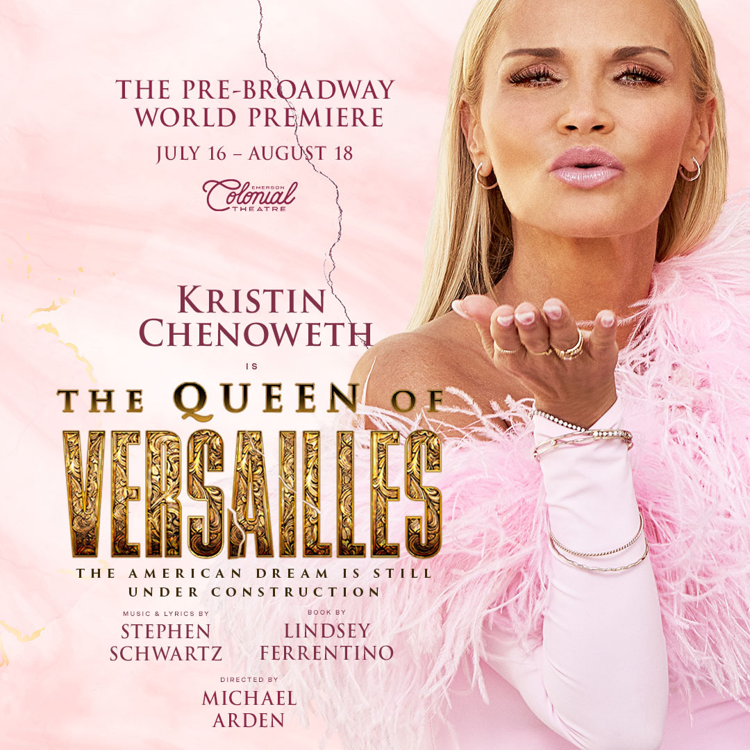 KChenoweth's tweet photo. What is a queen without her palace?? #TheQueenOfVersailles begins performances at the fabulous Emerson Colonial Theatre on July 16. Get tickets and I'll see you at my very own Versailles 💞 https://t.co/hQjL3xpM4K https://t.co/JAYlar9TWF