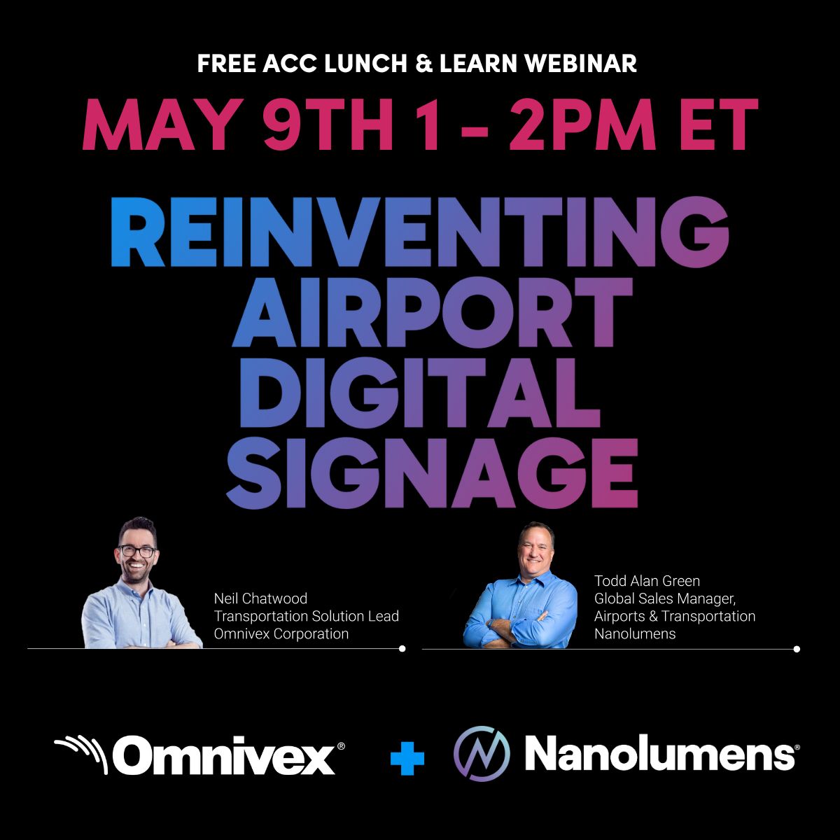 Join us for a insightful webinar alongside @Omnivex on May 9th at 1pm ET. We will chat about how to identify important considerations for selecting DVLED, how to apply best digital signage practices to future projects, and more! lnkd.in/eY-wj5x5