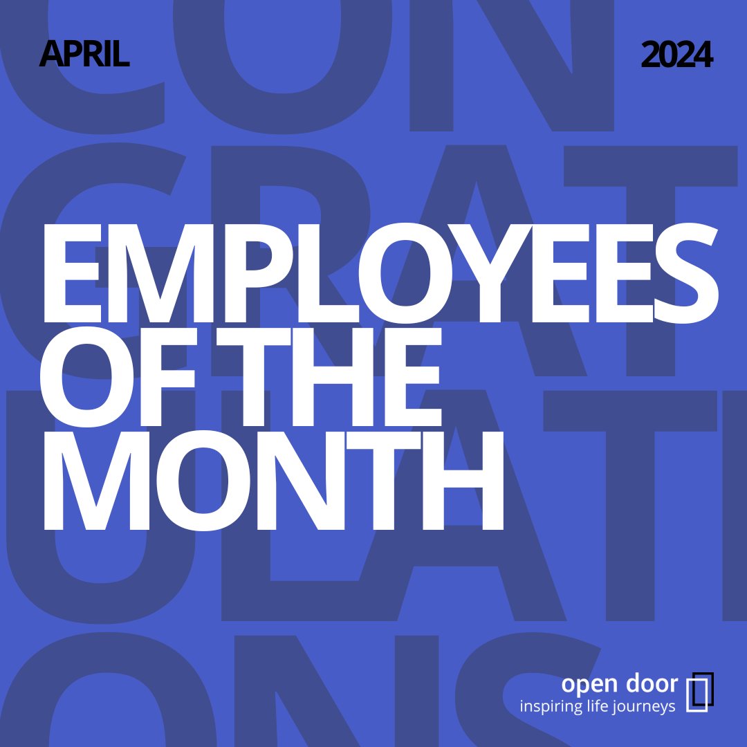 Congratulations to our April Employees of the month! Thank you all for Inspiring Life Journeys - we appreciate everything you do! 🎉🌟

#OpenDoorCbus #InspiringLifeJourneys #EmployeeOfTheMonth #EOTM