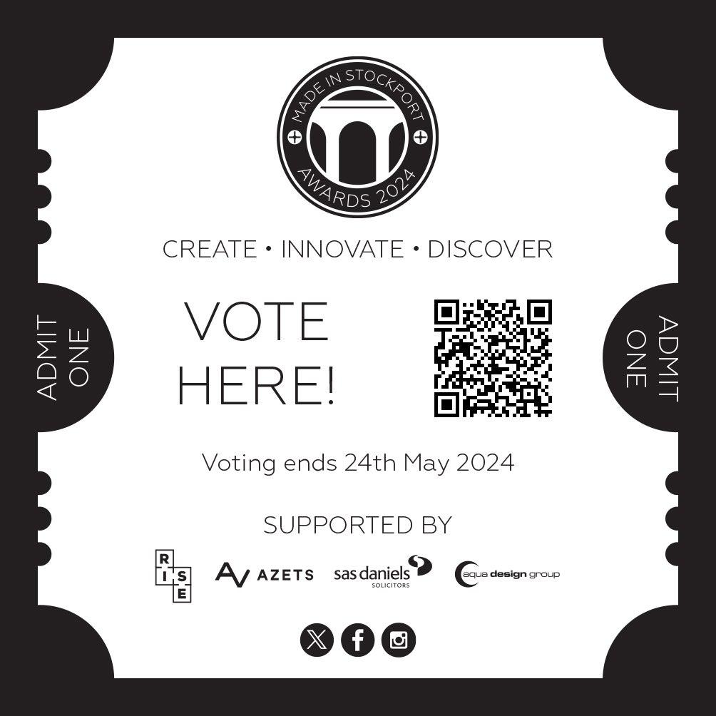 Have you voted in #MadeInStockport Awards 2024 #MISA24 yet? Voting ends 24th May. Awards are taking place at @savoyheatonmoor on 27th June 2024. £50 per ticket 😊 #BusinessAwards #Stockport aquadesigngroup.co.uk/made-in-stockp…