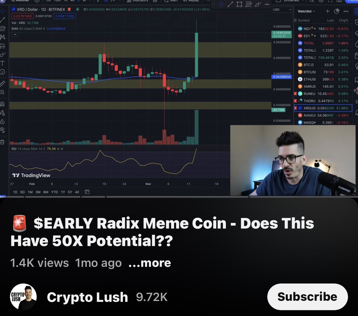 Which is the funniest and most degenerate community on Radix? Whether you ask @CryptoLush_ or @NFTMachinist you'll get the same answer: It's @Early_Radix Even though Early is in top 10 of Ociswap, it remains underrated considering 100% of its supply is circulating and it has…