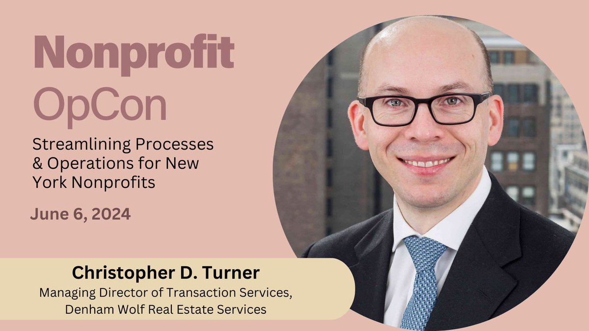Join us for a panel on the future of work navigating real estate at Nonprofit OpCon, featuring Denham Wolf's Christopher D. Turner! Check out the full agenda & RSVP here: bit.ly/3VIOfkV