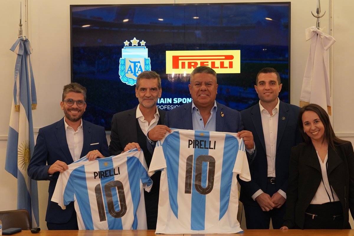 AFA announces today the signing of @Pirelli as the new Main Sponsor of the Argentinean Professional League! Welcome Pirelli to the World Champion’s League! 🏆 ➡️ bit.ly/AFA_Pirelli